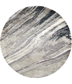 Surya Gemini GMN4052 Charcoal Medium Gray Area Rug 8 ft. Round