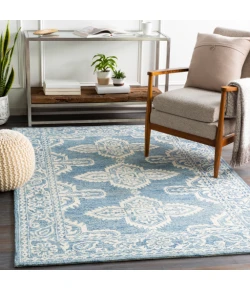 Livabliss Granada GND2300 Pale Blue Beige Area Rug 6 ft. Round