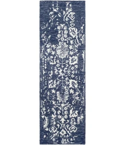 Livabliss Granada GND2311 Dark Blue Denim Area Rug 6 ft. Round