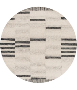Livabliss Granada GND2330 Charcoal Beige Area Rug 6 ft. Round