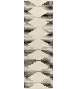 Livabliss Granada GND2331 Black Beige Area Rug 2 ft. 6 in. X 8 ft. Runner