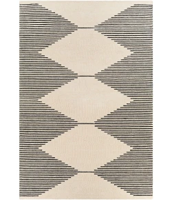 Livabliss Granada GND2331 Black Beige Area Rug 6 ft. X 9 ft. Rectangle