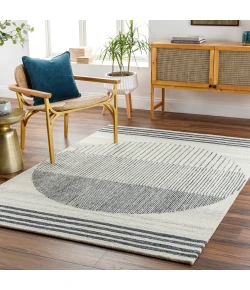 Livabliss Granada GND2334 Light Beige Black Area Rug 5 ft. X 7 ft. 6 in. Rectangle