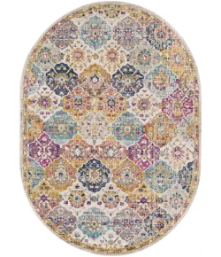 Livabliss Harput HAP1018 Saffron Burnt Orange Area Rug 6 ft. 7 in. X 9 ft. Oval
