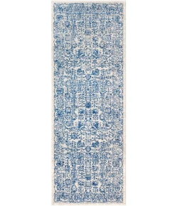 Livabliss Harput HAP1030 Dark Blue Light Gray Area Rug 2 ft. 7 in. X 7 ft. 3 in. Runner