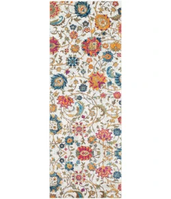 Livabliss Harput HAP1074 Saffron Teal Area Rug 2 ft. 7 in. X 7 ft. 3 in. Runner