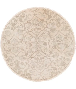 Surya Hillcrest HIL9040 Light Gray Camel Area Rug 8 ft. Round