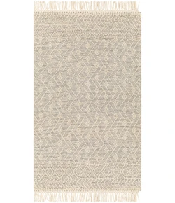 Livabliss Hemingway HMG2305 Ivory Black Area Rug 3 ft. Round Round