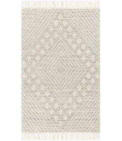 Livabliss Hemingway HMG2306 Ivory Black Area Rug 3 ft. Round Round