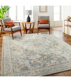 Livabliss Hassler HSL2306 Light Slate Charcoal Area Rug 6 ft. 7 in. Round Round