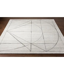 Surya Hightower HTW3010 Medium Gray White Area Rug 8 ft. X 10 ft. Rectangle