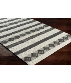 Surya Hygge HYG2301 Charcoal White Area Rug 3 ft. X 5 ft. Rectangle