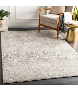 Livabliss Indigo IGO2306 Gray Charcoal Area Rug 6 ft. 7 in. Round