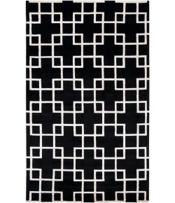Surya Mugal IN8594 Black White Area Rug 5 ft. X 8 ft. Rectangle