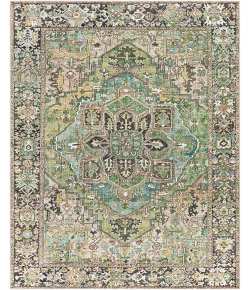 Livabliss Iris IRS2361 Dark Green Dark Blue Area Rug 2 ft. 6 in. X 7 ft. 6 in. Runner