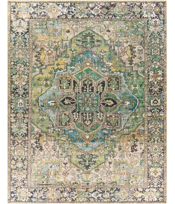 Livabliss Iris IRS2361 Dark Green Dark Blue Area Rug 7 ft. 6 in. X 9 ft. 6 in. Rectangle