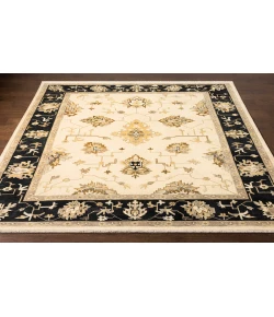 Surya Istanbul IST1003 Light Beige Dark Green Area Rug 12 ft. X 15 ft. Rectangle