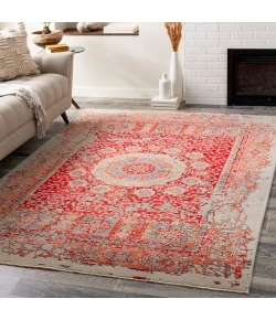 Surya Ivorine IVR1000 Bright Red Bright Orange Area Rug 6 ft. X 9 ft. Rectangle