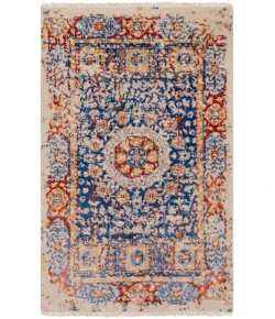 Surya Ivorine IVR1001 Navy Burnt Orange Area Rug 9 ft. X 13 ft. Rectangle