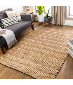 Surya Jasmine JAM2302 Black Beige Area Rug 8 ft. X 10 ft. Rectangle