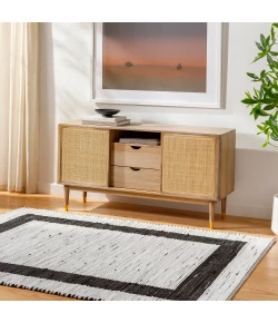 Livabliss Jean JEA2303 Ivory Black Area Rug 9 ft. X 12 ft. Rectangle