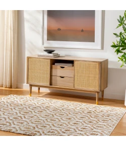 Livabliss Jean JEA2305 White Tan Area Rug 9 ft. X 12 ft. Rectangle