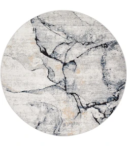 Livabliss Jolie JLO2316 Medium Gray Tan Area Rug 7 ft. 10 in. Round