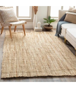 Surya Jute Woven JS1001 Wheat Cream Area Rug 2 ft. X 3 ft. Rectangle