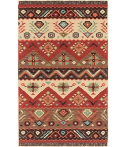 Livabliss Jewel Tone JT8 Khaki Dark Red Area Rug 6 ft. X 9 ft. Rectangle