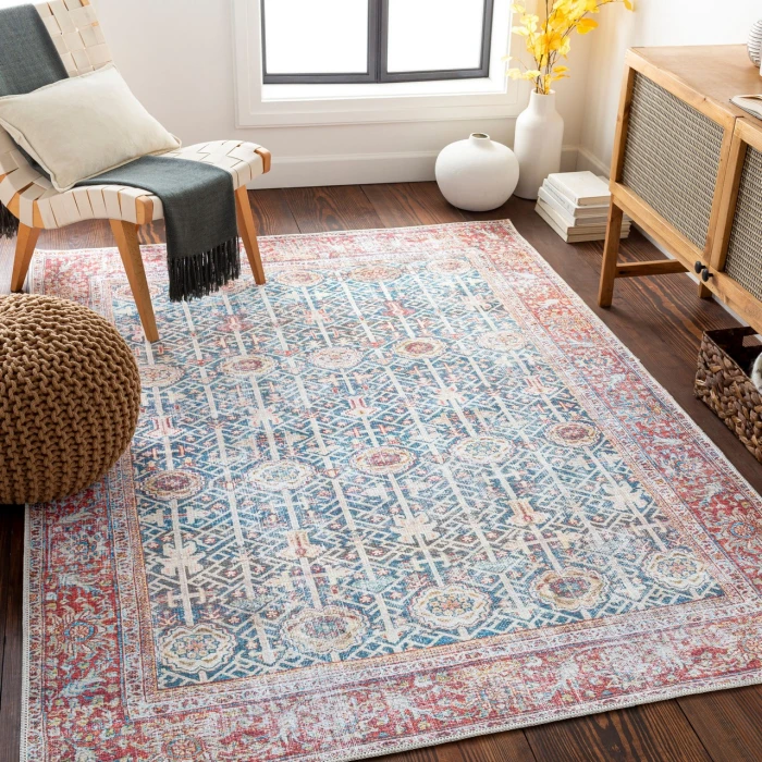 LIVABLISS Kemer Blue KMR-2301 6ft.7in. x 9ft. Rect. Rug