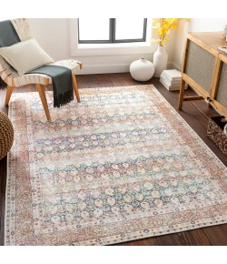 Livabliss Kemer KMR2304 Bright Blue Dark Blue Area Rug 6 ft. 7 in. X 9 ft. Rectangle