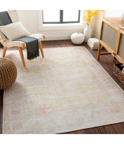 Livabliss Kemer KMR2305 Grass Green Light Pink Area Rug 2 ft. 7 in. X 7 ft. 3 in. Runner