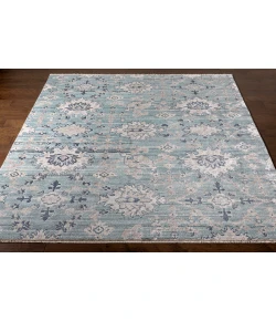 Surya Kushal KUS2300 Aqua Sea Foam Area Rug 2 ft. X 3 ft. Rectangle