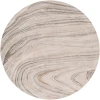 Surya Kavita KVT2304 Medium Gray Light Gray Area Rug 6 ft. Round Round