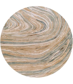 Surya Kavita KVT2309 Camel Beige Area Rug 8 ft. Round