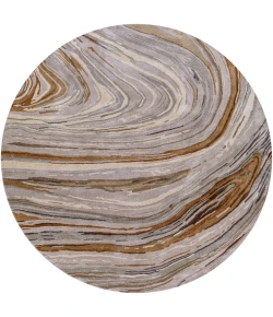 Surya Kavita KVT2311 Charcoal Dark Brown Area Rug 8 ft. Round