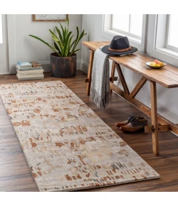 Surya Kavita KVT2318 Dark Brown Tan Area Rug 2 ft. 6 in. X 8 ft. Runner