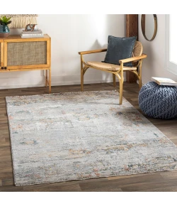 Livabliss Laila LAA2300 Pale Blue Dark Blue Area Rug 5 ft. 3 in. Round