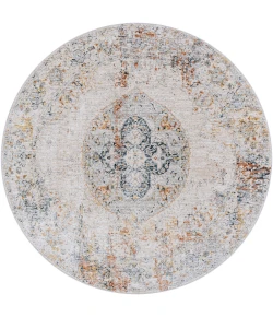 Livabliss Laila LAA2306 Brick Red Teal Area Rug 6 ft. 7 in. Round