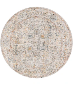 Livabliss Laila LAA2317 Teal Brick Red Area Rug 5 ft. 3 in. Round