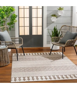Livabliss Long Beach LBH2320 Taupe Light Grey Area Rug 2 ft. 7 in. X 7 ft. 3 in. Runner