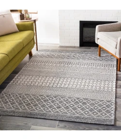 Livabliss La Casa LCS2305 Charcoal White Area Rug 6 ft. 4 in. X 9 ft. Rectangle