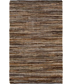 Livabliss Log Cabin LGC1000 Dark Brown Camel Area Rug 6 ft. X 9 ft. Rectangle