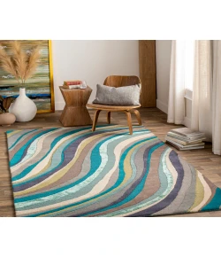 Surya Lounge LGE2293 Teal Aqua Area Rug 4 ft. X 6 ft. Rectangle