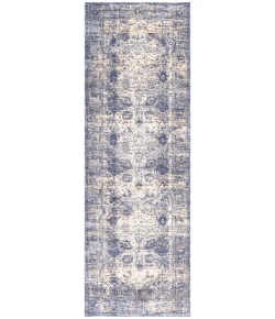 Livabliss Lincoln LIC2302 Navy Denim Area Rug 3 ft. 3 in. X 10 ft. Runner