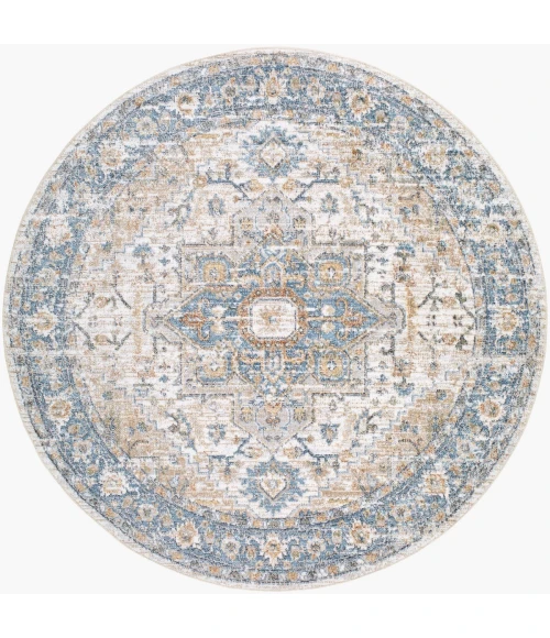 Livabliss Lillian Oatmeal LLL-2328 5 ft. 3 in. X 5 ft. 3 in. Round Rug