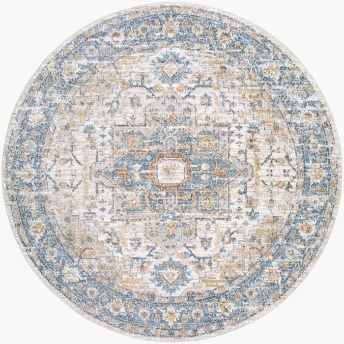 Livabliss Lillian Oatmeal LLL-2328 5 ft. 3 in. X 5 ft. 3 in. Round Rug