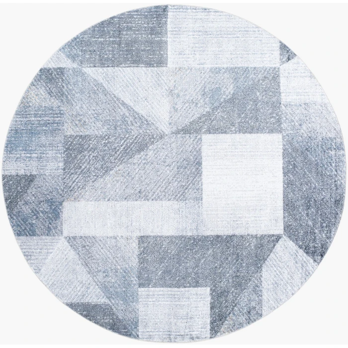 Livabliss Lillian Charcoal LLL-2356 6 ft. 7 in. X 6 ft. 7 in. Round Rug