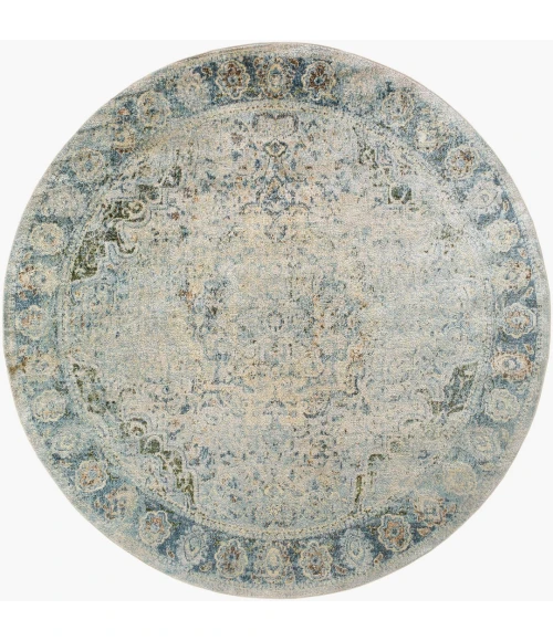 Livabliss Lillian Dark Green LLL-2366 6 ft. 7 in. X 6 ft. 7 in. Round Rug