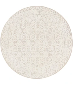 Surya Louvre LOU2301 Khaki Cream Area Rug 8 ft. Round